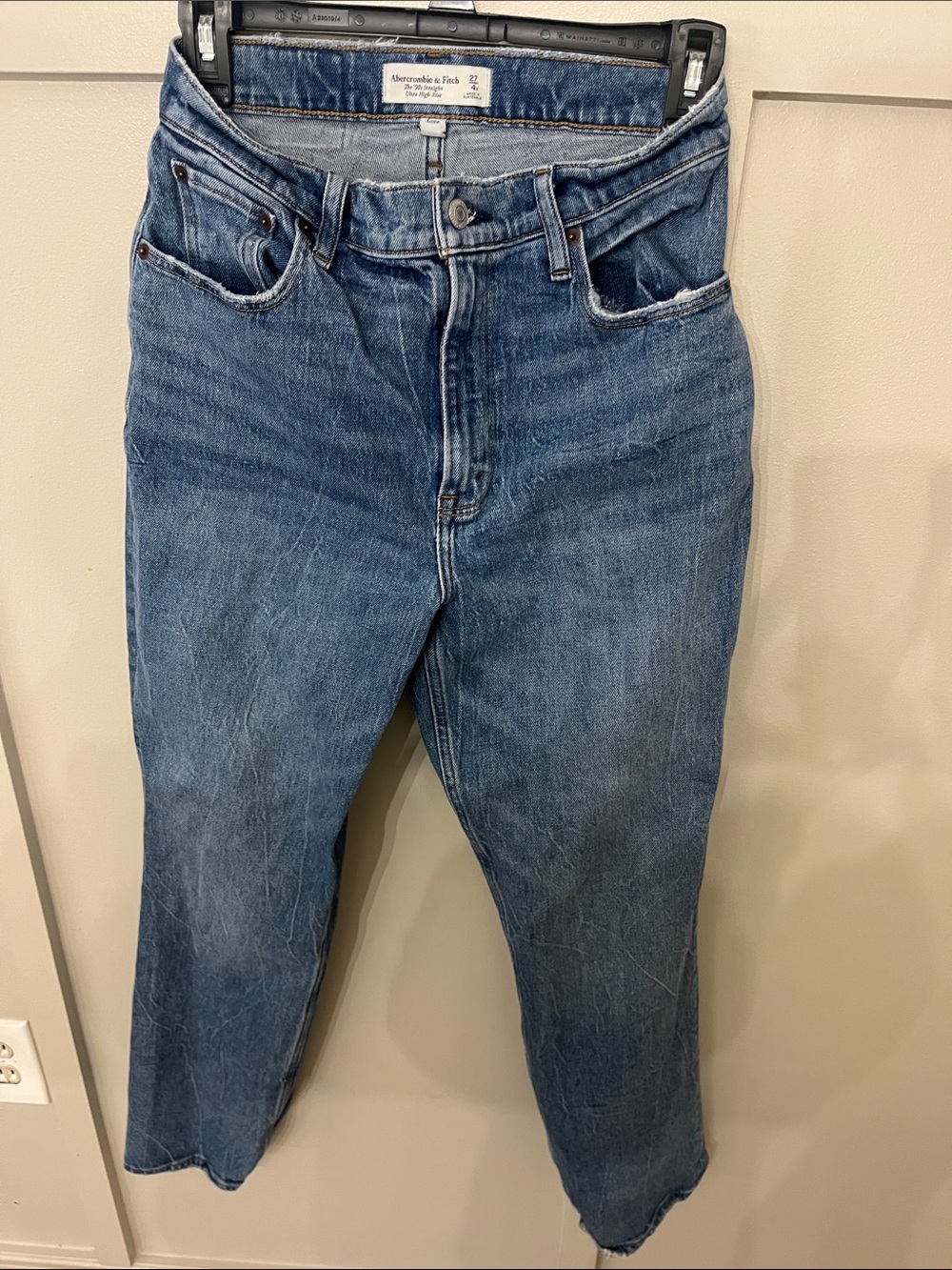 Abercrombie & Fitch 90s straight leg curve love  Jeans - Medium Blue Wash 27/4